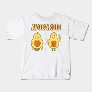 Avocardio Avocado Fitness Gym Kids T-Shirt